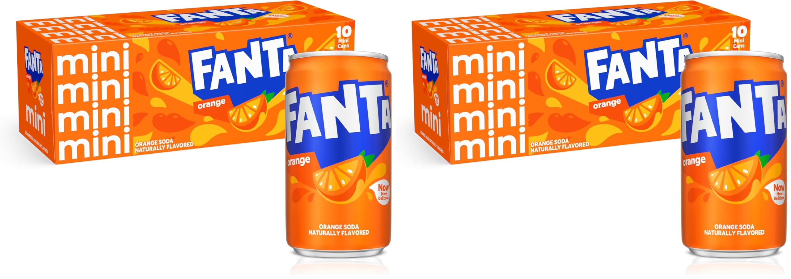 Fanta Orange Soda Can, 7.5 fl oz, 10 Pack